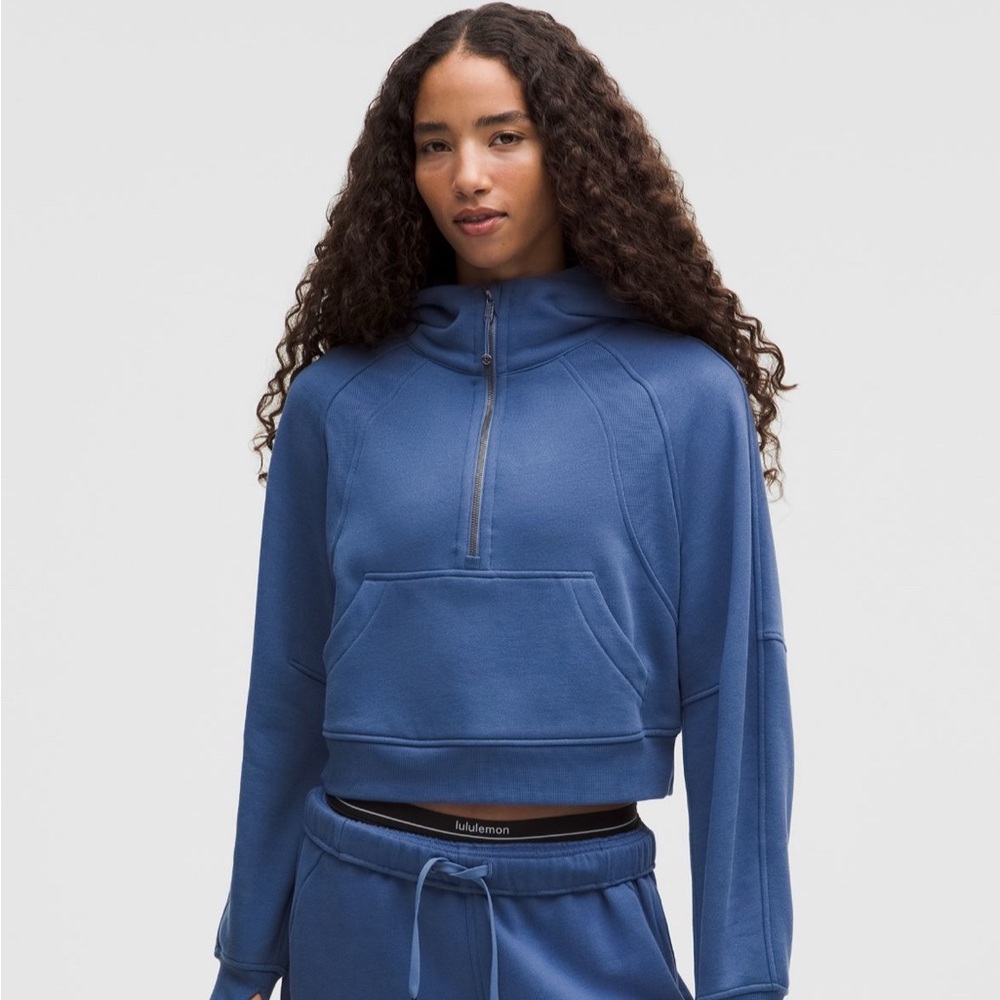 lululemon Brilliant Blue Scuba Half-Zip Hoodie